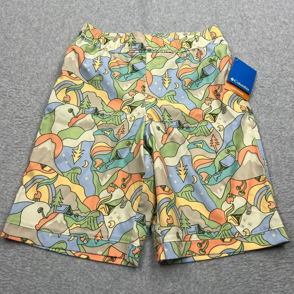 NEW Columbia Sandy Shores Boardshorts Youth Boys Large Camp Lined Swim Trunks